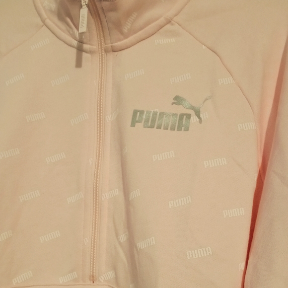 PUMA Rosewater Pink 1/2 Zip Pullover sweater - Picture 4 of 5